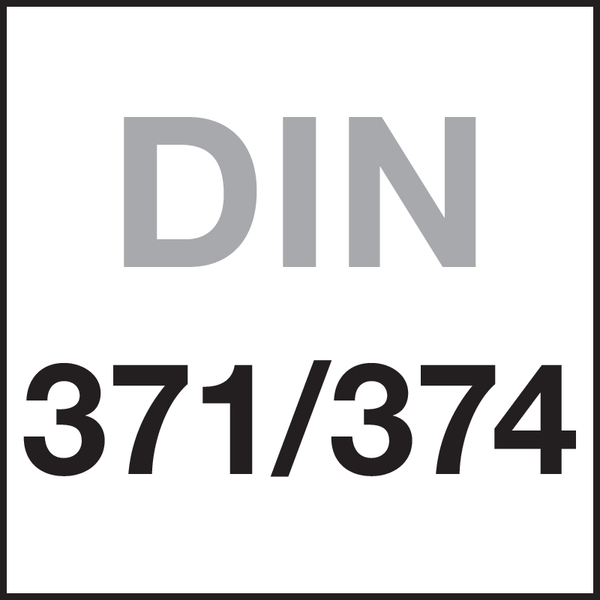 Norm: DIN 371/DIN 374